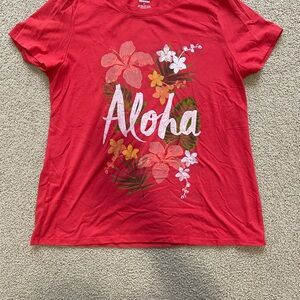 Vibrant Red Graphic T-Shirt